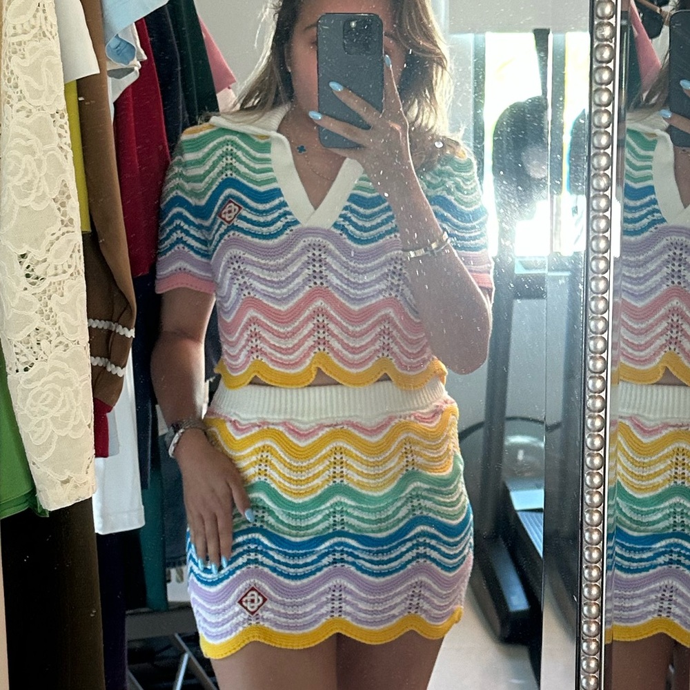 Colorful Striped Knit Dress